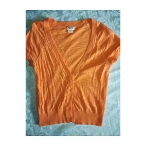 Orange Vest-Cardigan